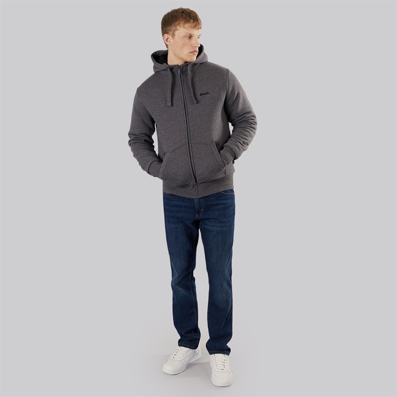 Herre Baraz Borg foret hættetrøje Dark Grey Marl - Billede 4
