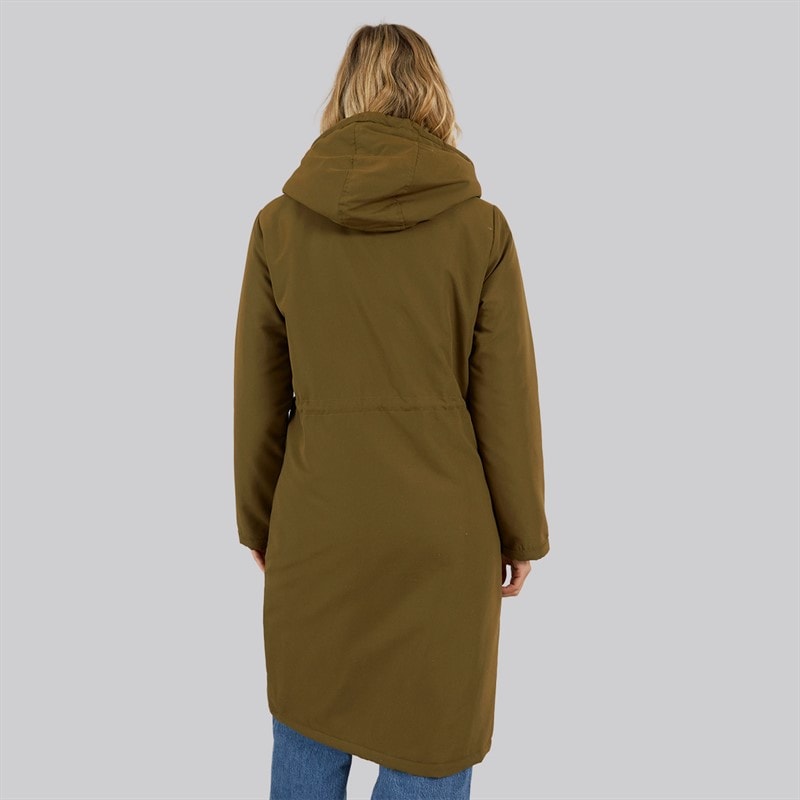 Dame sari lang parka Dark Olive - Billede 2
