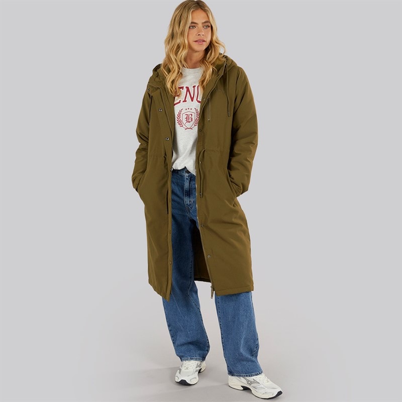 Dame sari lang parka Dark Olive - Billede 4