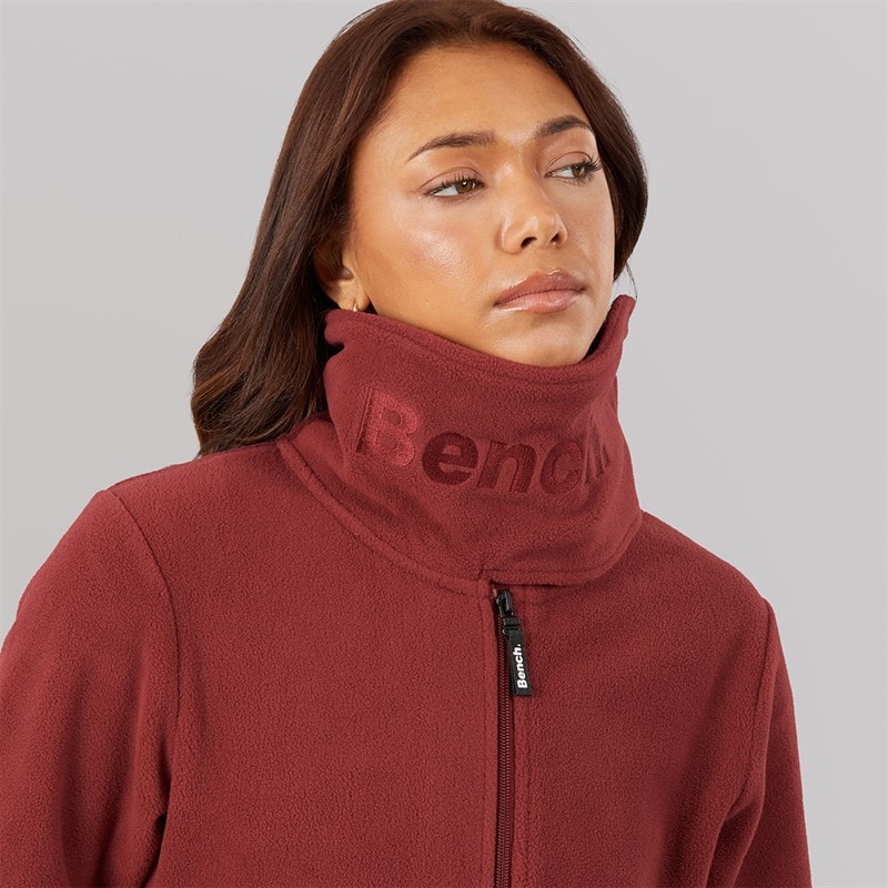 Dame funnel microfleece træningstrøje Cordovan - Billede 3