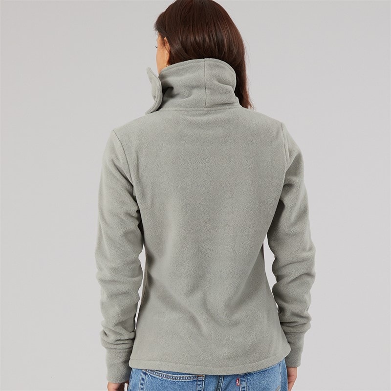 Dame funnel microfleece træningstrøje Graphite Grey - Billede 2