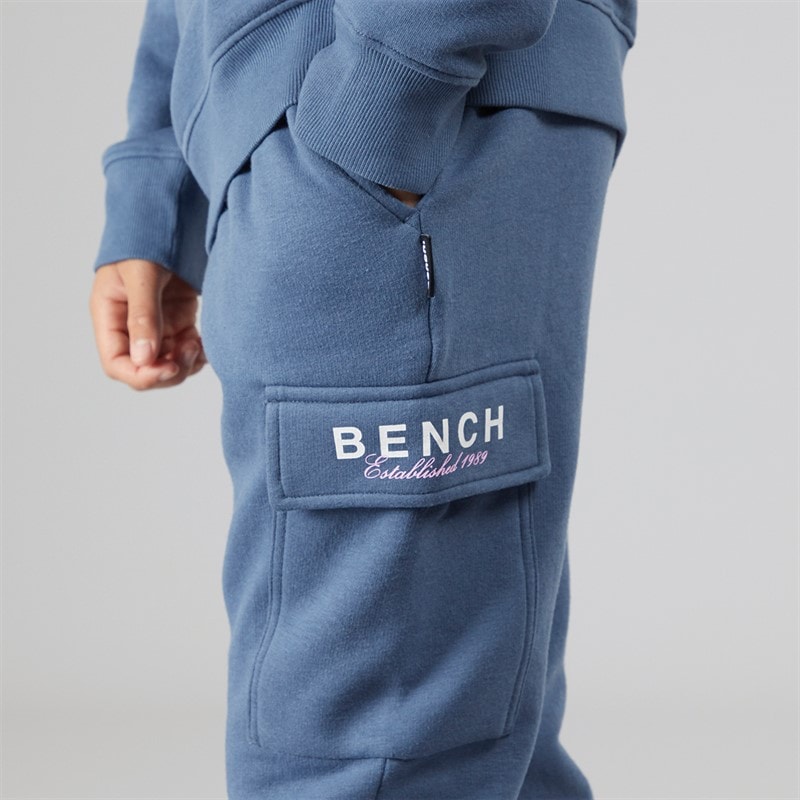 Drenge nowil sweatshirt og cargo joggers træningssæt Vintage Indigo - Billede 5