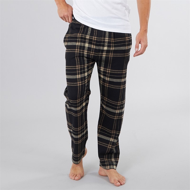 Bench Herre kaplan flannel ternede loungbukser - Sort/Taupe/Stone/Stone Grey Check