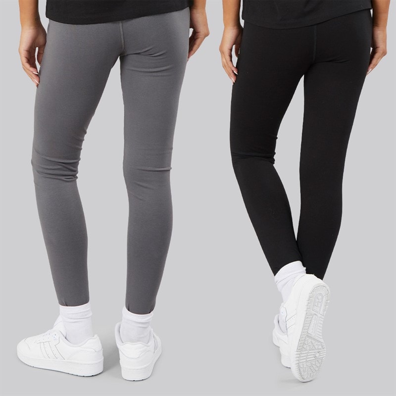 Dame to pak leggings Sort/Charcoal - Billede 2