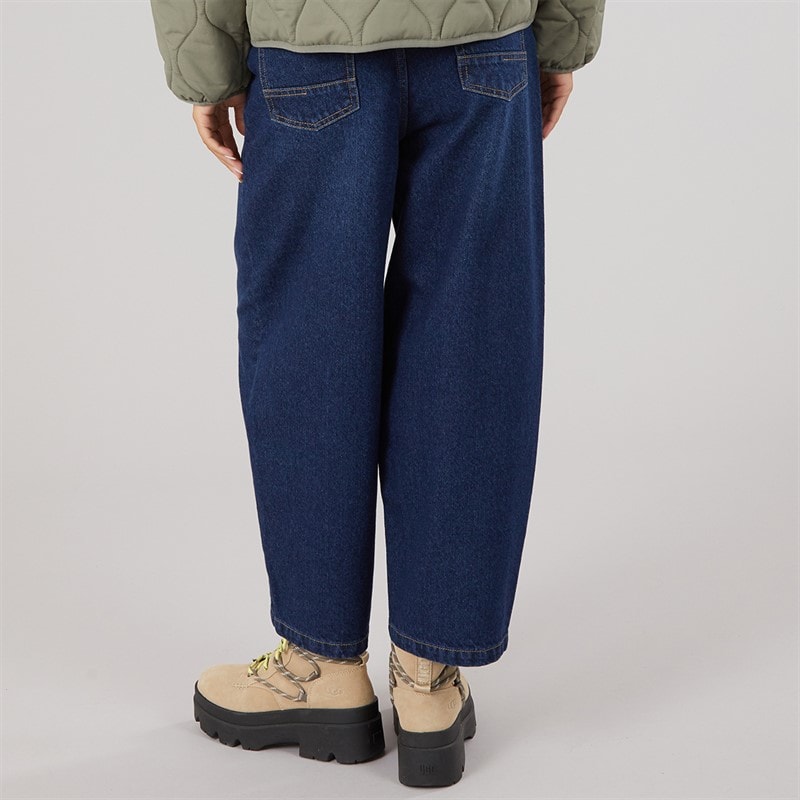 Dame barrel leg jeans Mørkeblå - Billede 2