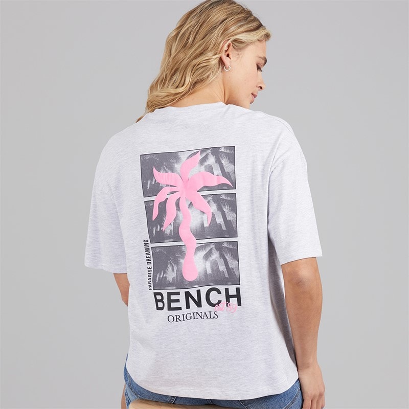 Bench Dame lilla t-shirt - Ice Grey Marl