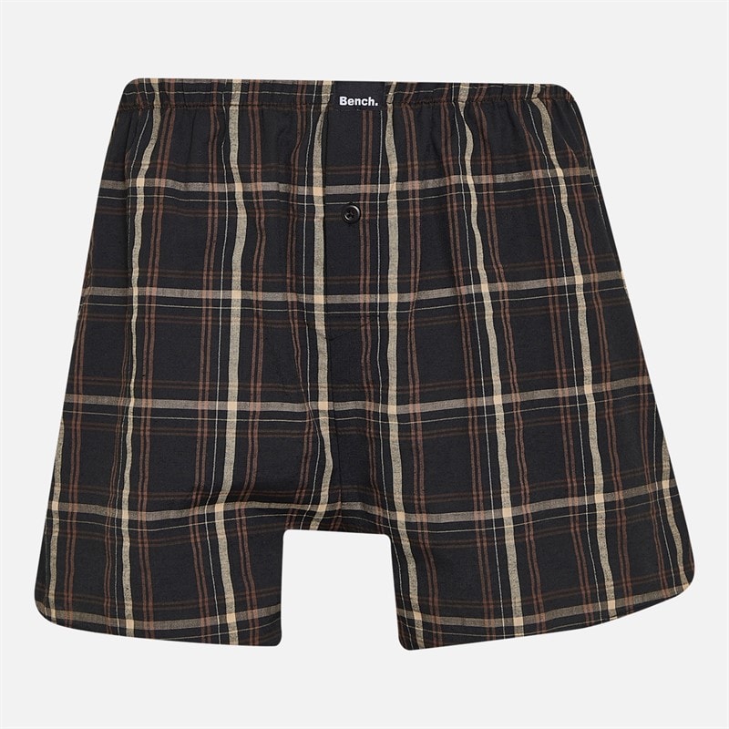 Herre fempak boxershorts Black Check/Sort/Black Stripe/Sort/Black Check - Billede 3