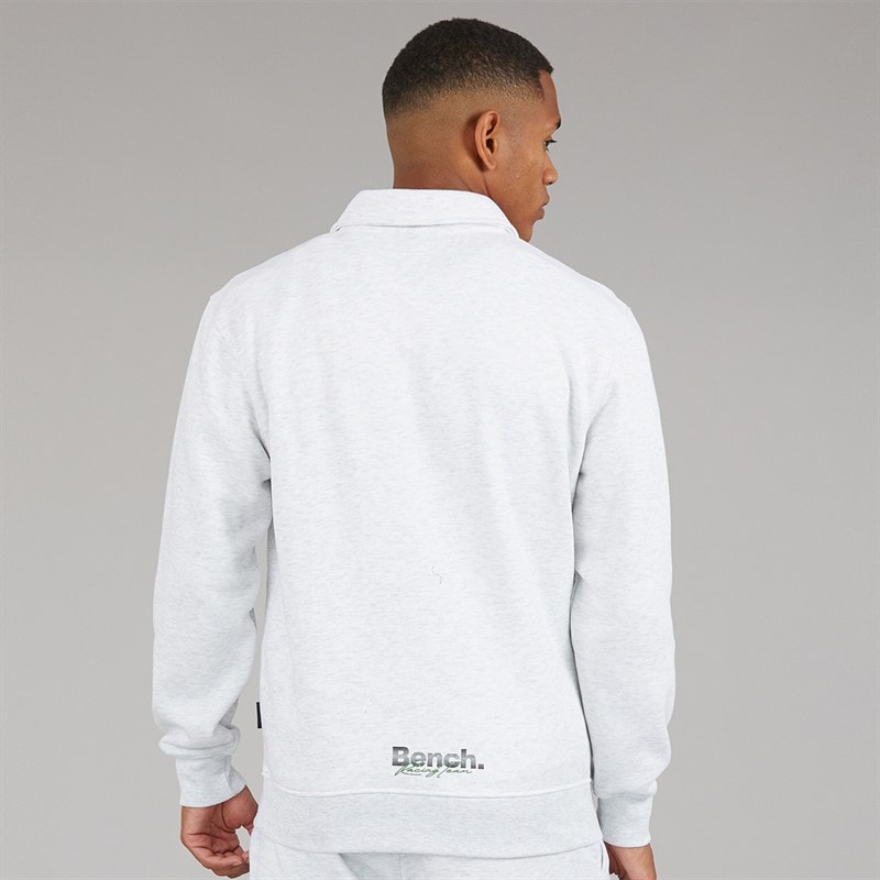 Herre naxill oversized 1/4 zip sweatshirt Lysegrå Marl - Billede 2