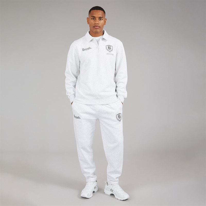 Herre naxill oversized 1/4 zip sweatshirt Lysegrå Marl - Billede 3