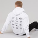 Herre buxian oversized hættetrøje Light Grey Marl