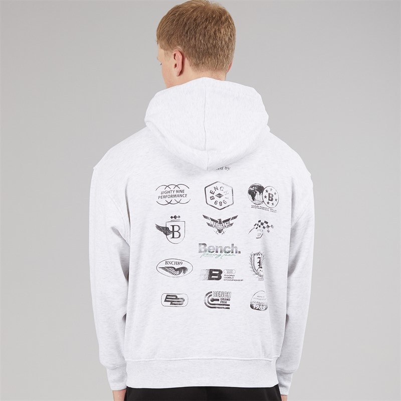 Herre buxian oversized hættetrøje Light Grey Marl - Billede 3