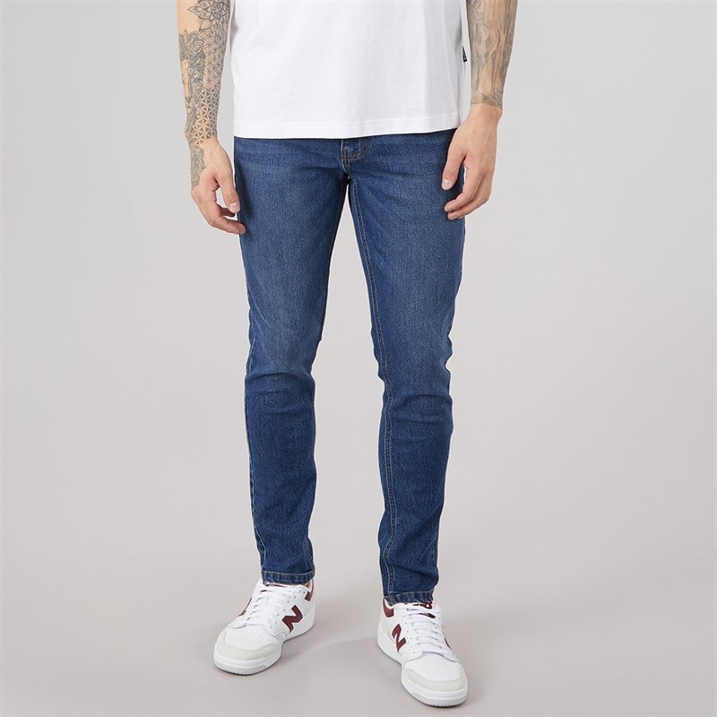 Herre sivada skinny jeans Mid Blue Wash - Billede 1