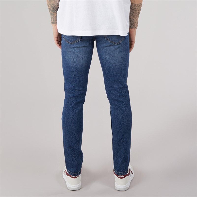 Herre sivada skinny jeans Mid Blue Wash - Billede 2