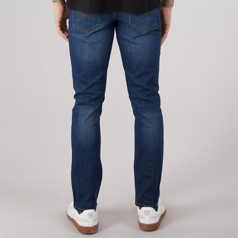 Herre tedder slim jeans Indigo - Billede 2