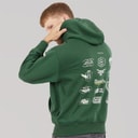 Herre buxian oversized hættetrøje Primal Green
