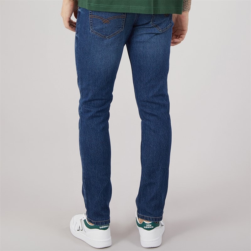 Herre tedder slim jeans Mid Blue Wash - Billede 2