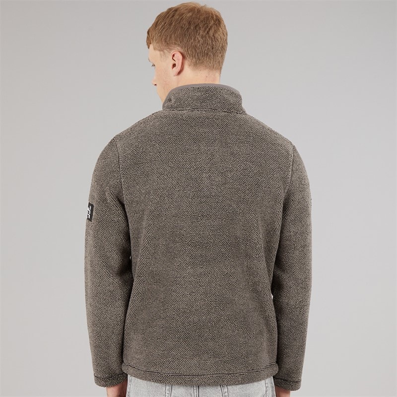 Herre trevyn 1/4 zip funnel neck fleece Dunkelgrau/Sort - Billede 2