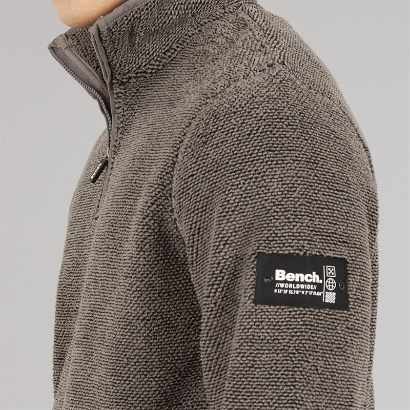 Herre trevyn 1/4 zip funnel neck fleece Dunkelgrau/Sort - Billede 5