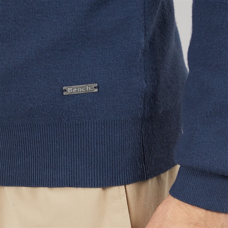 Herre zabian 1/4-lynlås funnel neck striktrøje Navy - Billede 5