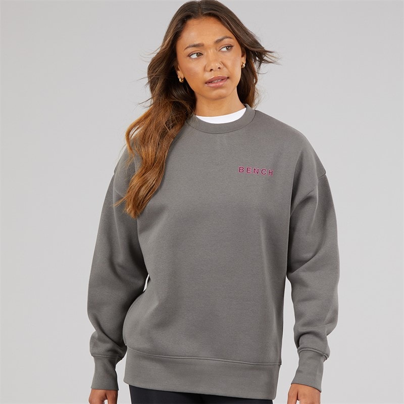 Dame serrie oversized crew sweatshirt Charcoal - Billede 2