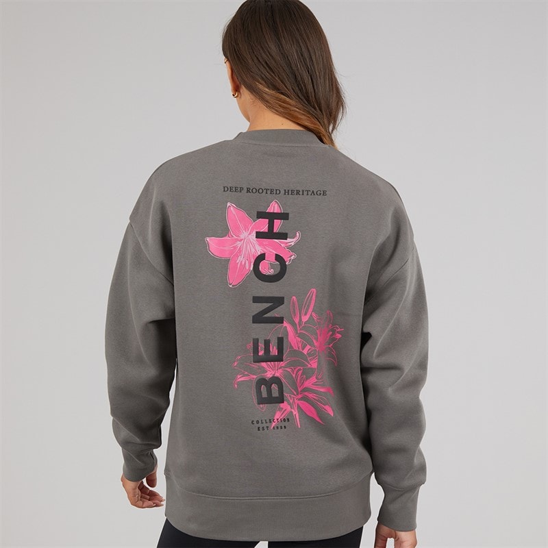 Dame serrie oversized crew sweatshirt Charcoal - Billede 3