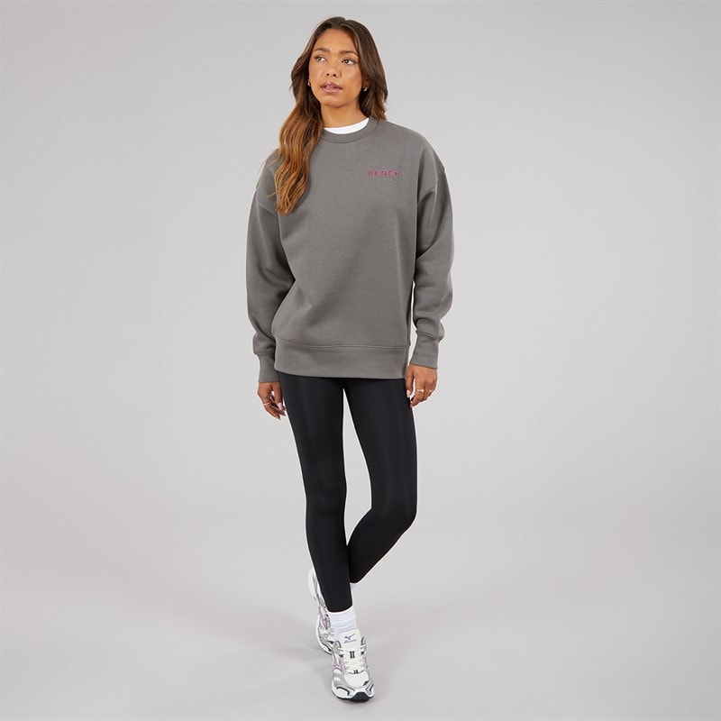 Dame serrie oversized crew sweatshirt Charcoal - Billede 4