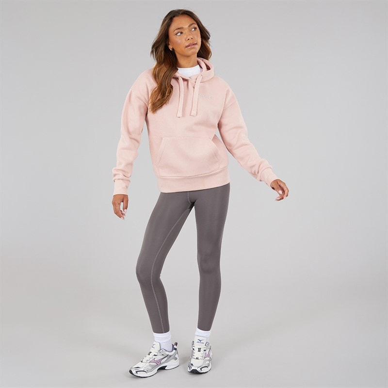 Dame amba hættetrøje med boucle grafik Light Dusky Pink - Billede 4