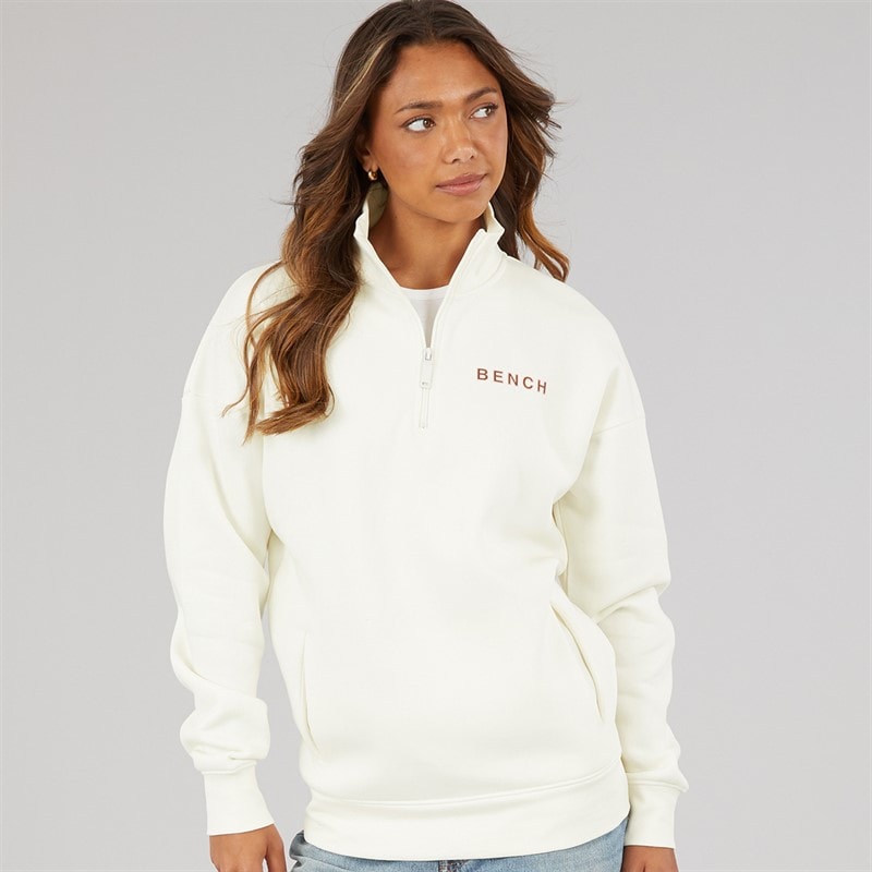 Dame farla oversized 1/4-zip Winter White - Billede 1