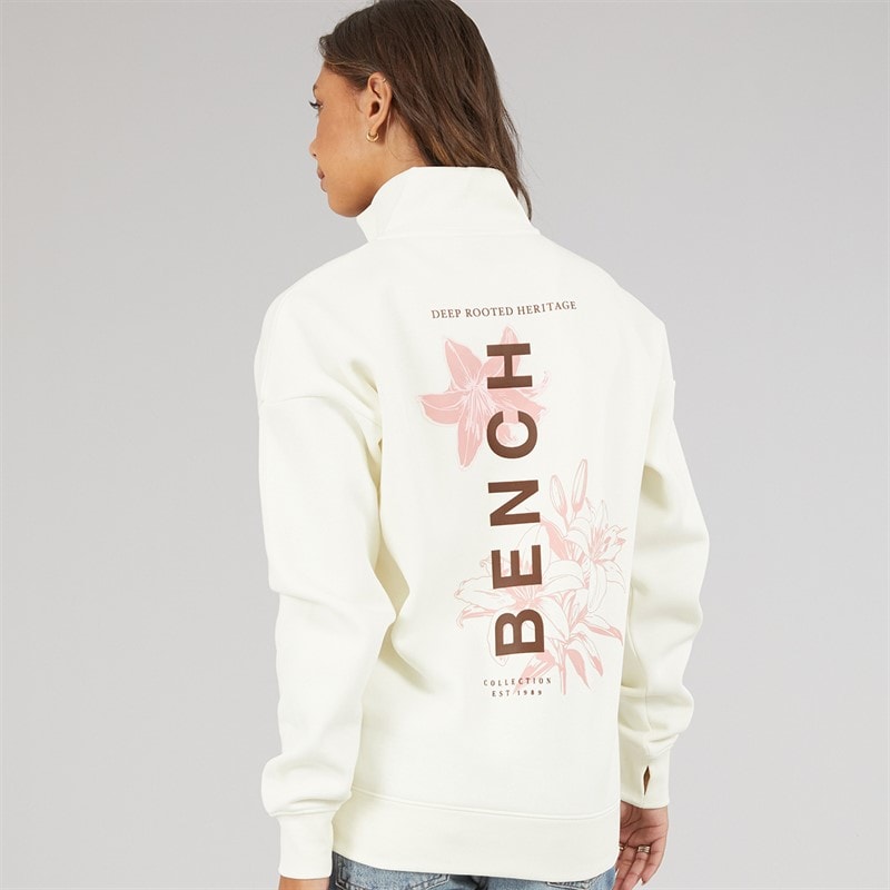 Dame farla oversized 1/4-zip Winter White - Billede 2