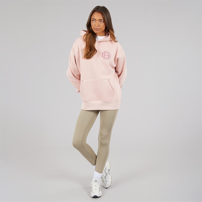 Dame rietta oversized hættetrøje med grafik Light Dusky Pink - Billede 4
