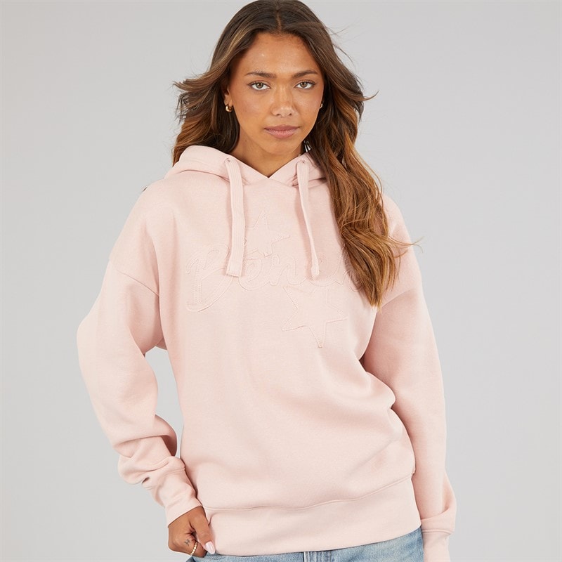 Dame habbu oversized hættetrøje Light Dusky Pink - Billede 1