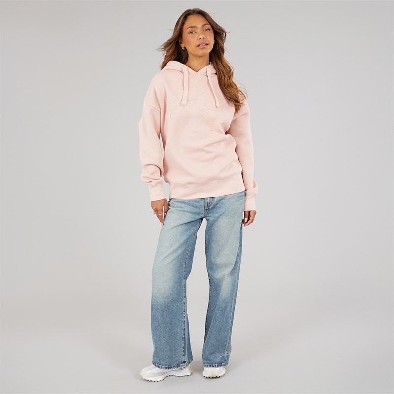 Dame habbu oversized hættetrøje Light Dusky Pink - Billede 3