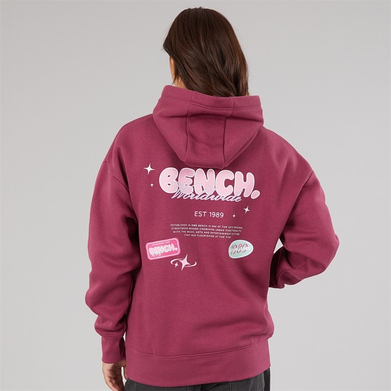 Dame fessa oversized hættetrøje med grafisk print Berry - Billede 3