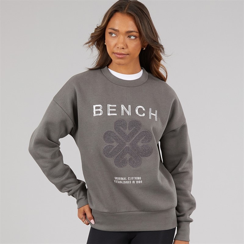 Bench Dame derma crew sweatshirt - Charcoal