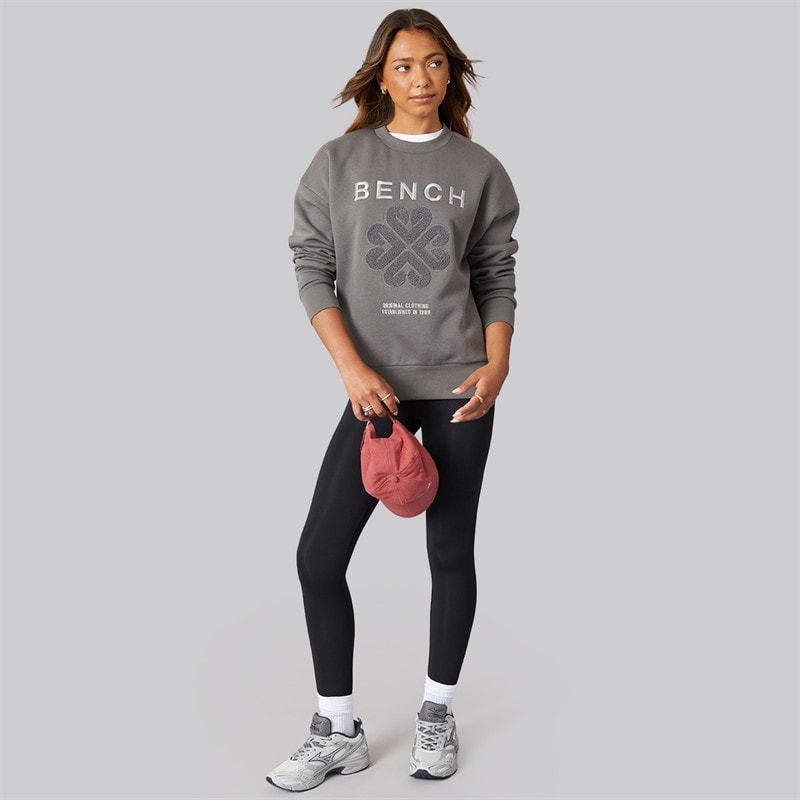 Dame derma crew sweatshirt Charcoal - Billede 4