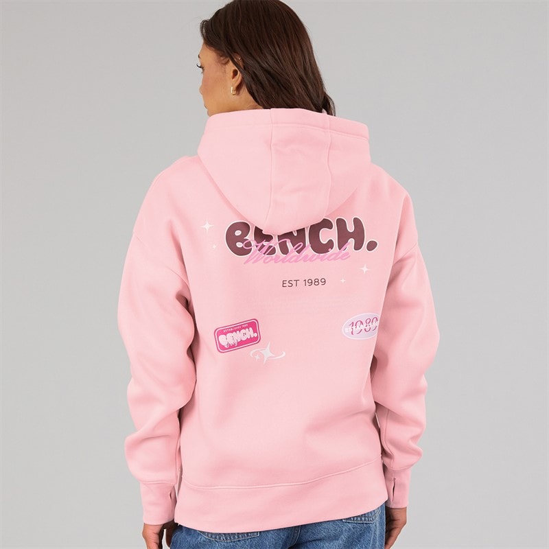 Dame fessa oversized hættetrøje med grafisk print Fairytale Pink - Billede 3