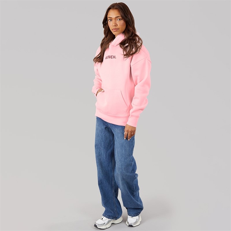 Dame fessa oversized hættetrøje med grafisk print Fairytale Pink - Billede 4