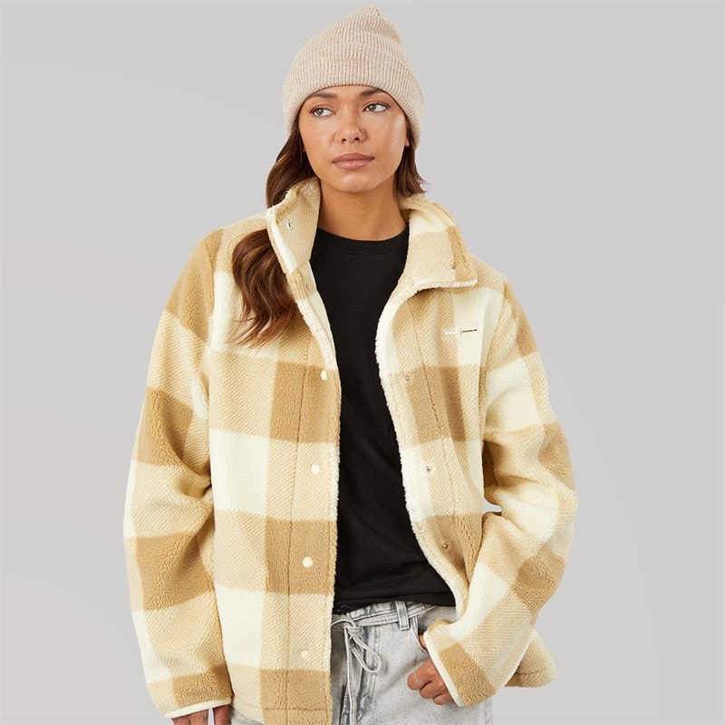 Dame kess funnel neck borg Chalk - Billede 1