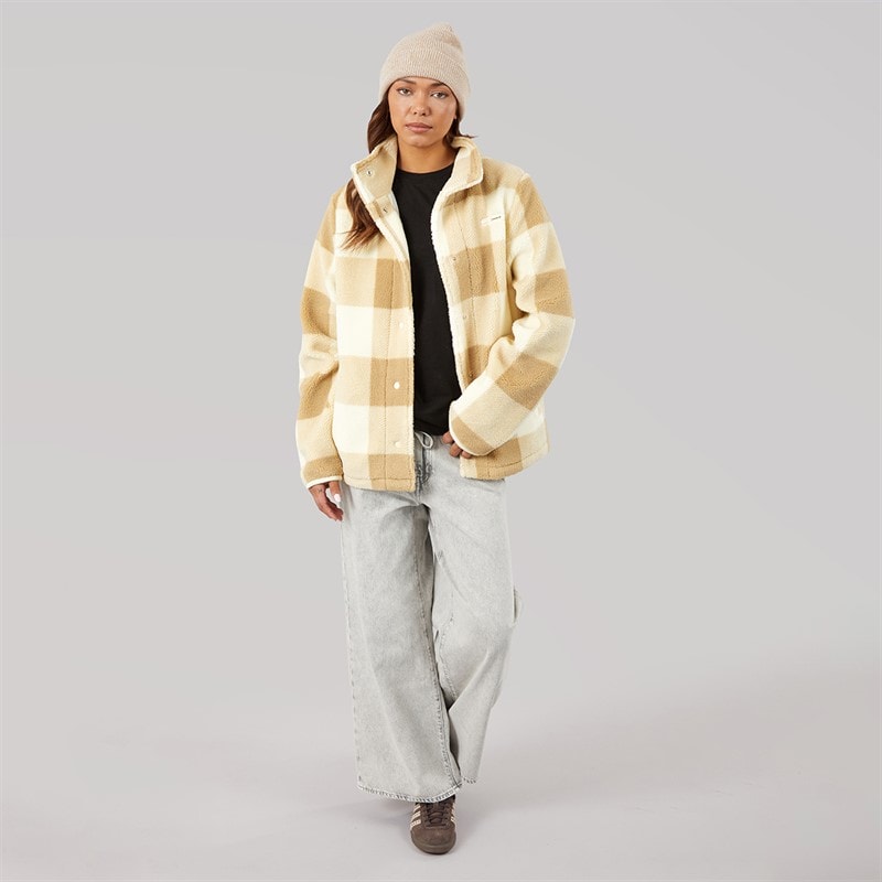 Dame kess funnel neck borg Chalk - Billede 4