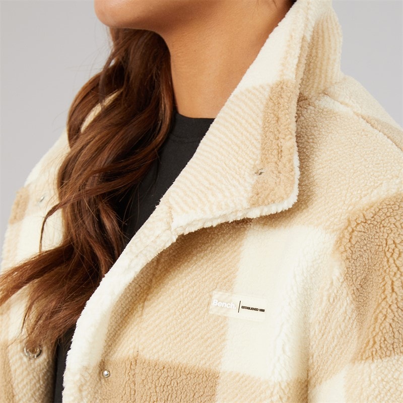 Dame kess funnel neck borg Chalk - Billede 5