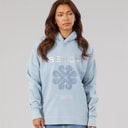 Dame osta loose fit hættetrøje Dusky Blue