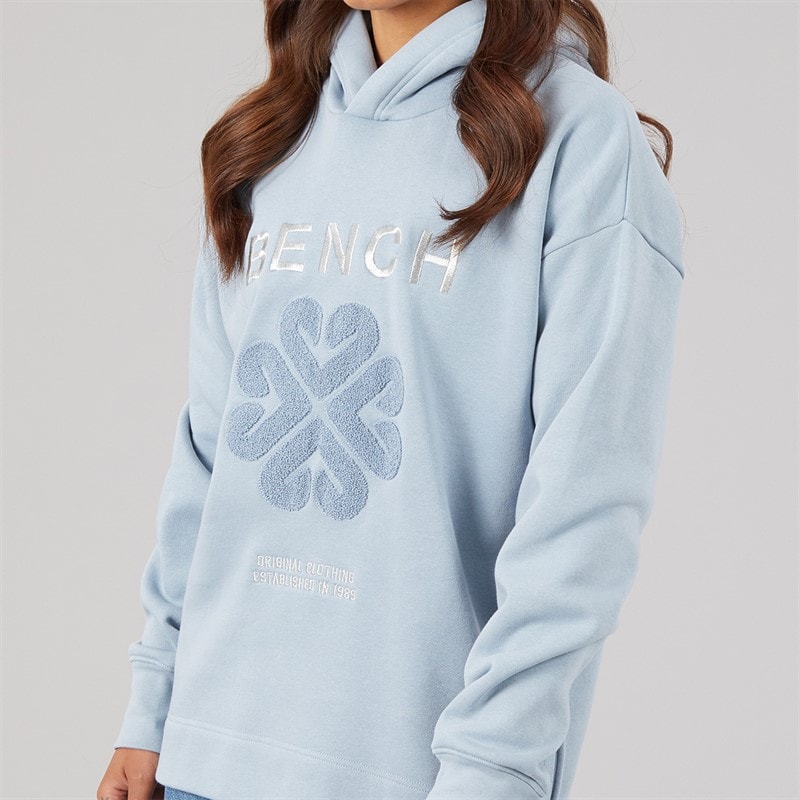 Dame osta loose fit hættetrøje Dusky Blue - Billede 3