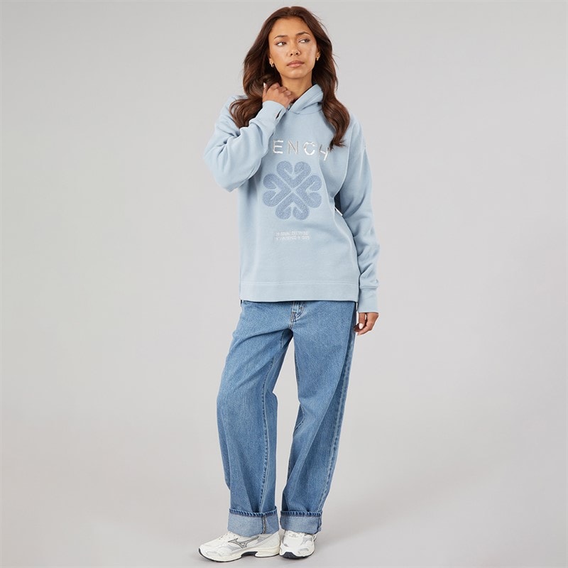 Dame osta loose fit hættetrøje Dusky Blue - Billede 4