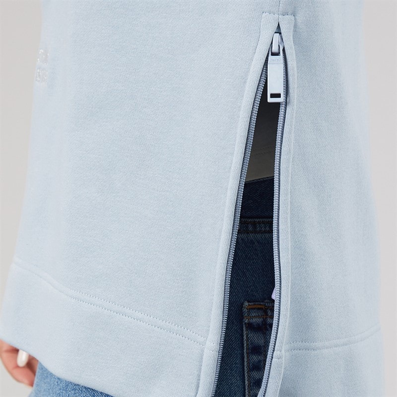 Dame osta loose fit hættetrøje Dusky Blue - Billede 5