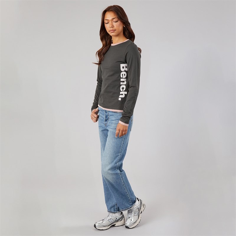 Dame daina kontrast dobbeltsidet t-shirt Sort/Woodrose - Billede 3