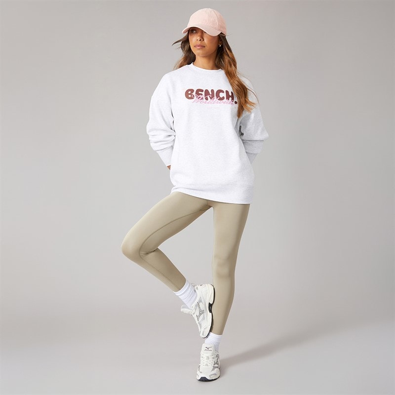 Dame heya oversize crew sweatshirt Ice Grey Marl - Billede 4