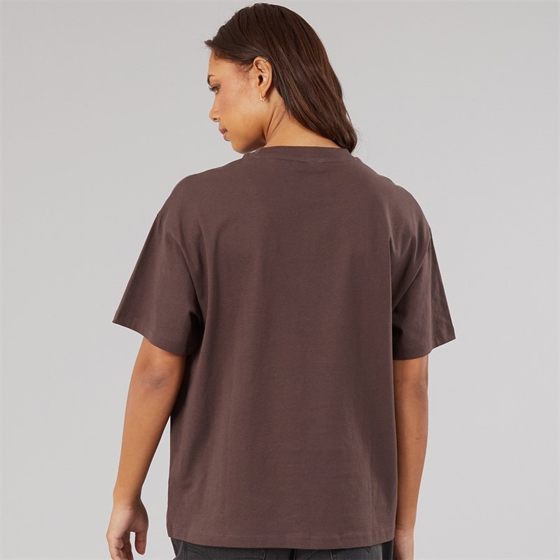 Dame bianchi oversized t-shirt med puffprint Coffee - Billede 2