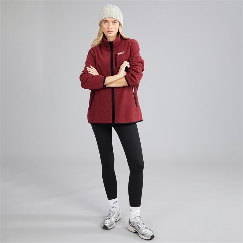 Dame iren zip thru fleece Cordovan - Billede 3