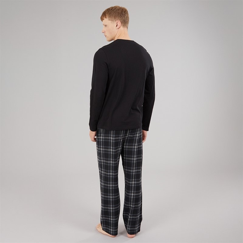 Herre maugham loungedragt Sort/Black Check - Billede 2