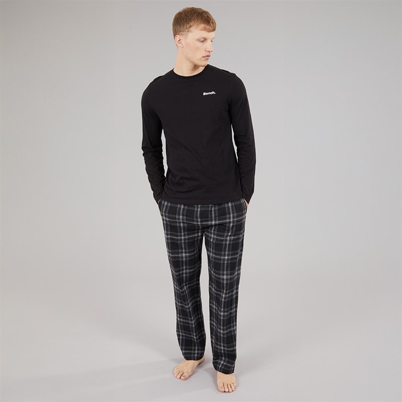Herre maugham loungedragt Sort/Black Check - Billede 4